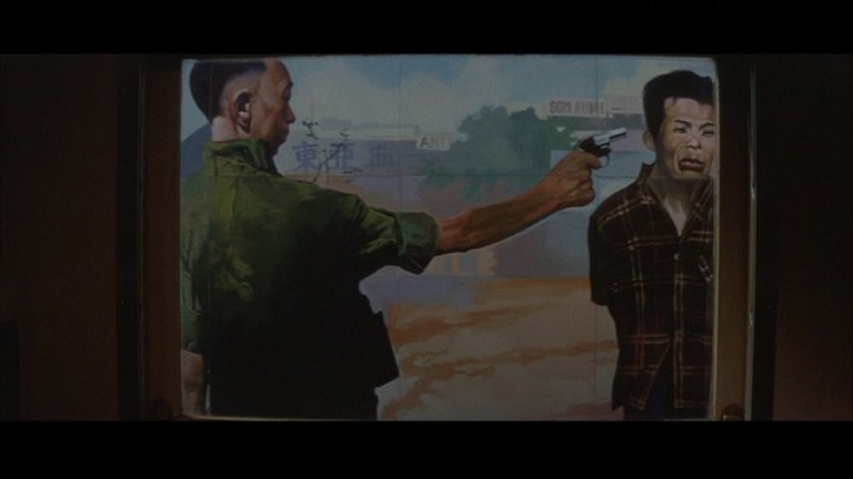 Screen capture from Oshima's Outlaw Sixties