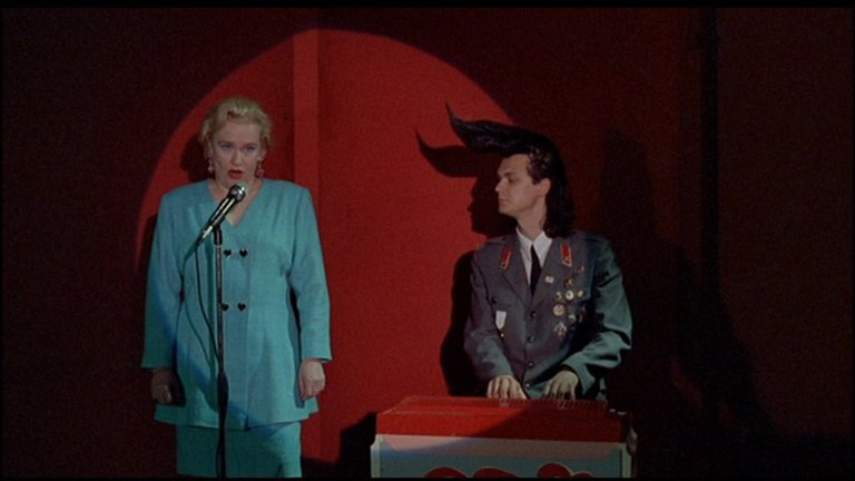 Screen capture from Aki Kaurismäki’s Leningrad Cowboys