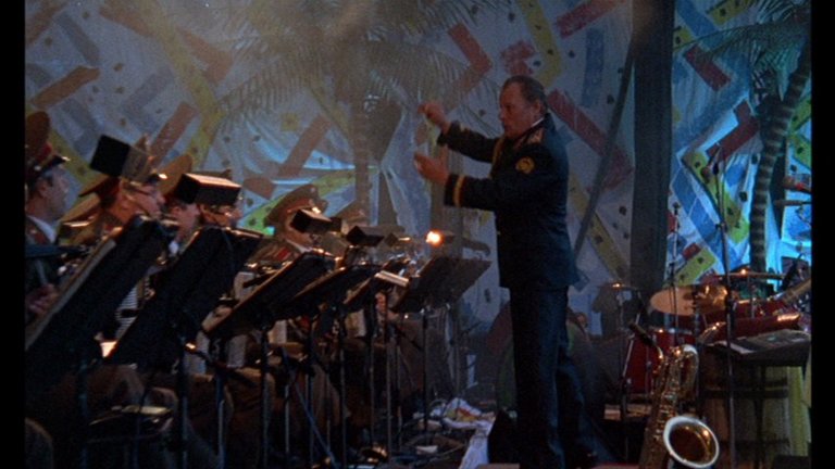 Screen capture from Aki Kaurismäki’s Leningrad Cowboys
