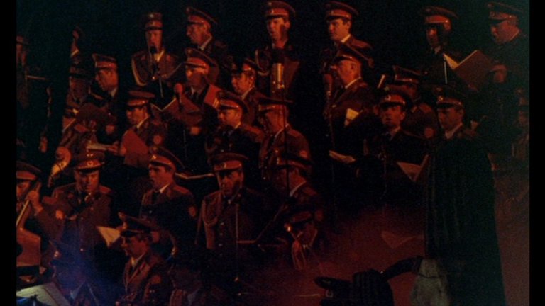 Screen capture from Aki Kaurismäki’s Leningrad Cowboys