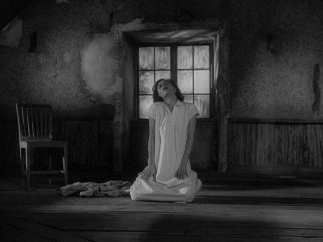 Screen capture from A Film Trilogy by Ingmar Bergman