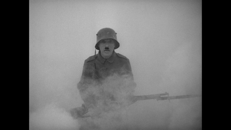 Screen capture from The Great Dictator