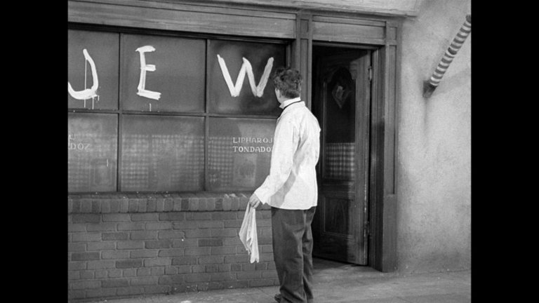 Screen capture from The Great Dictator