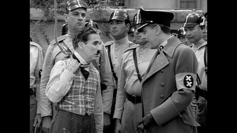 Screen capture from The Great Dictator
