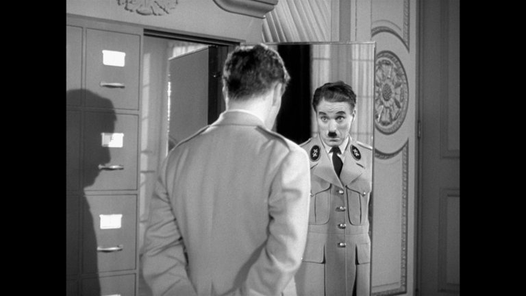 Screen capture from The Great Dictator