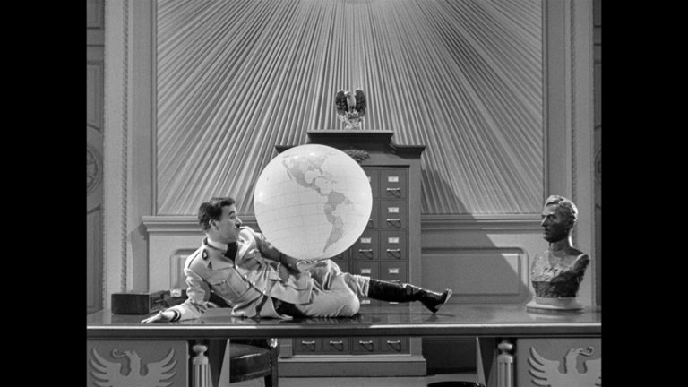 Screen capture from The Great Dictator