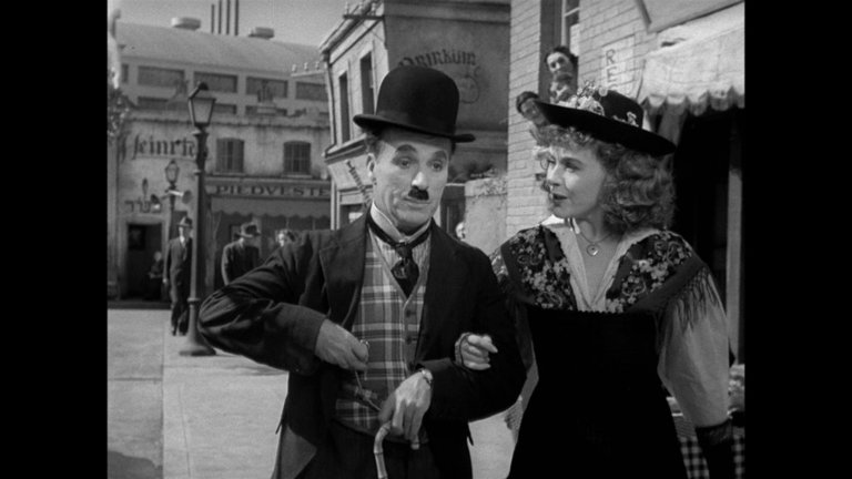 Screen capture from The Great Dictator