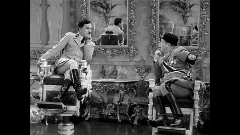 Screen capture from The Great Dictator