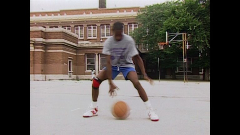 Screen capture from Hoop Dreams