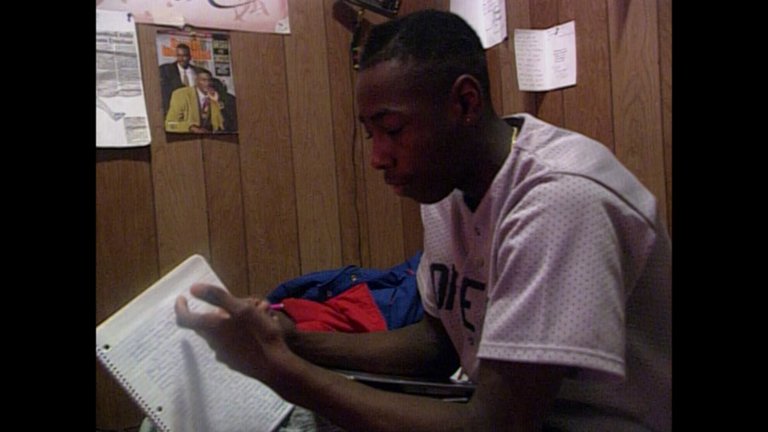 Screen capture from Hoop Dreams