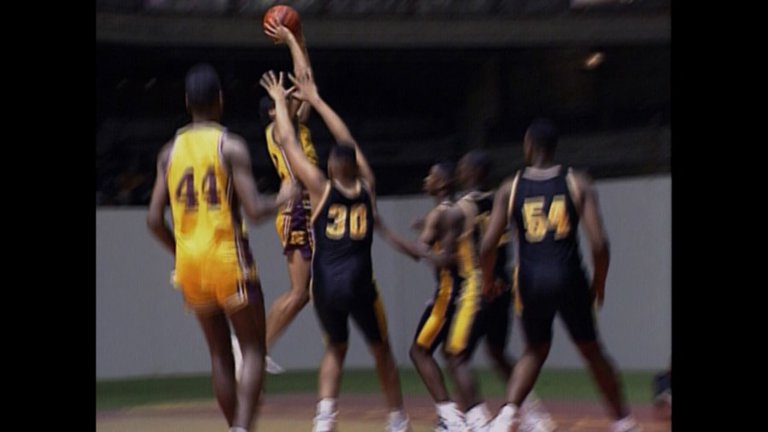 Screen capture from Hoop Dreams