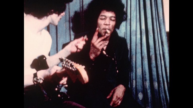 Screen capture from Jimi Plays Monterey & Shake! Otis at Monterey