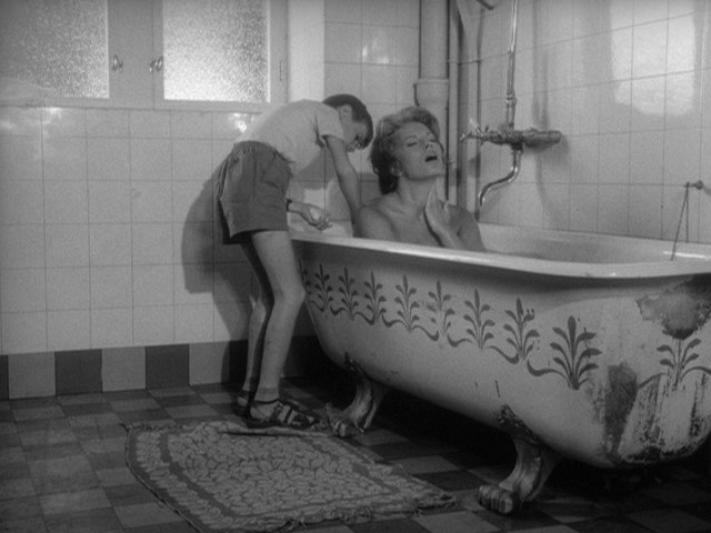 Screen capture from A Film Trilogy by Ingmar Bergman