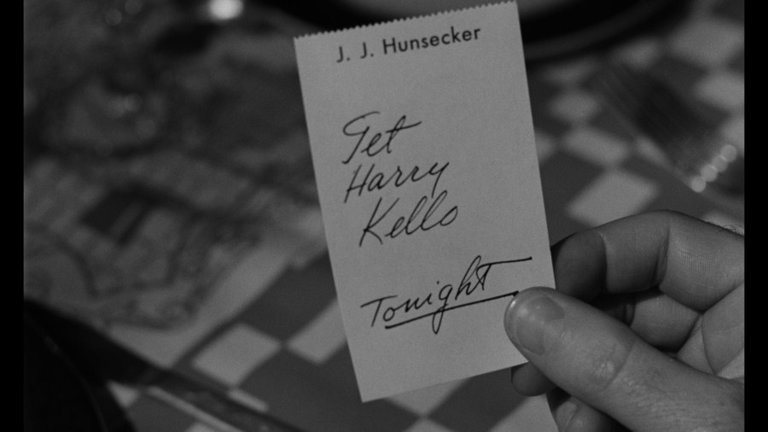 Screen capture from Sweet Smell of Success