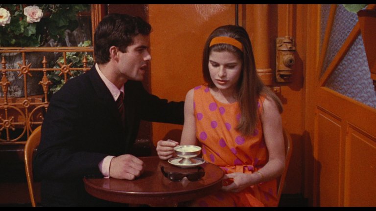 Screen capture from The Umbrellas of Cherbourg