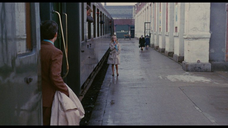 Screen capture from The Umbrellas of Cherbourg