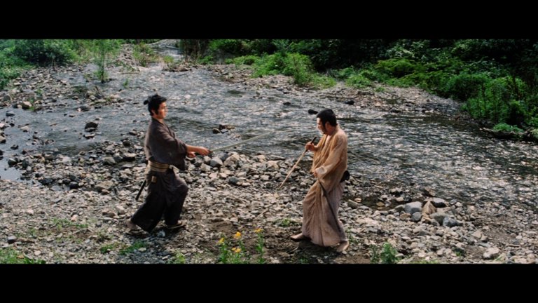 Screen capture from Zatoichi: The Blind Swordsman