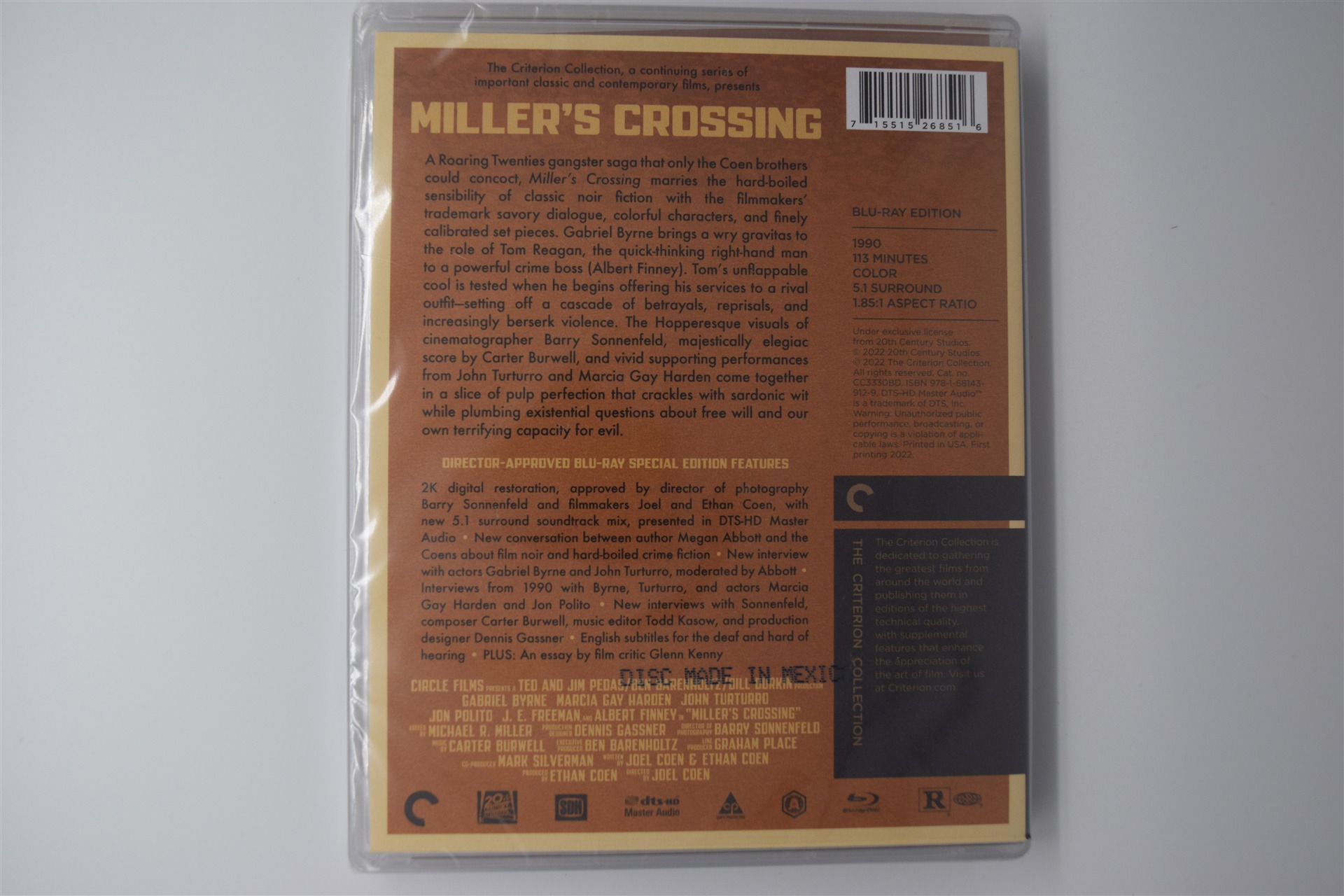 Screen capture from Miller's Crossing