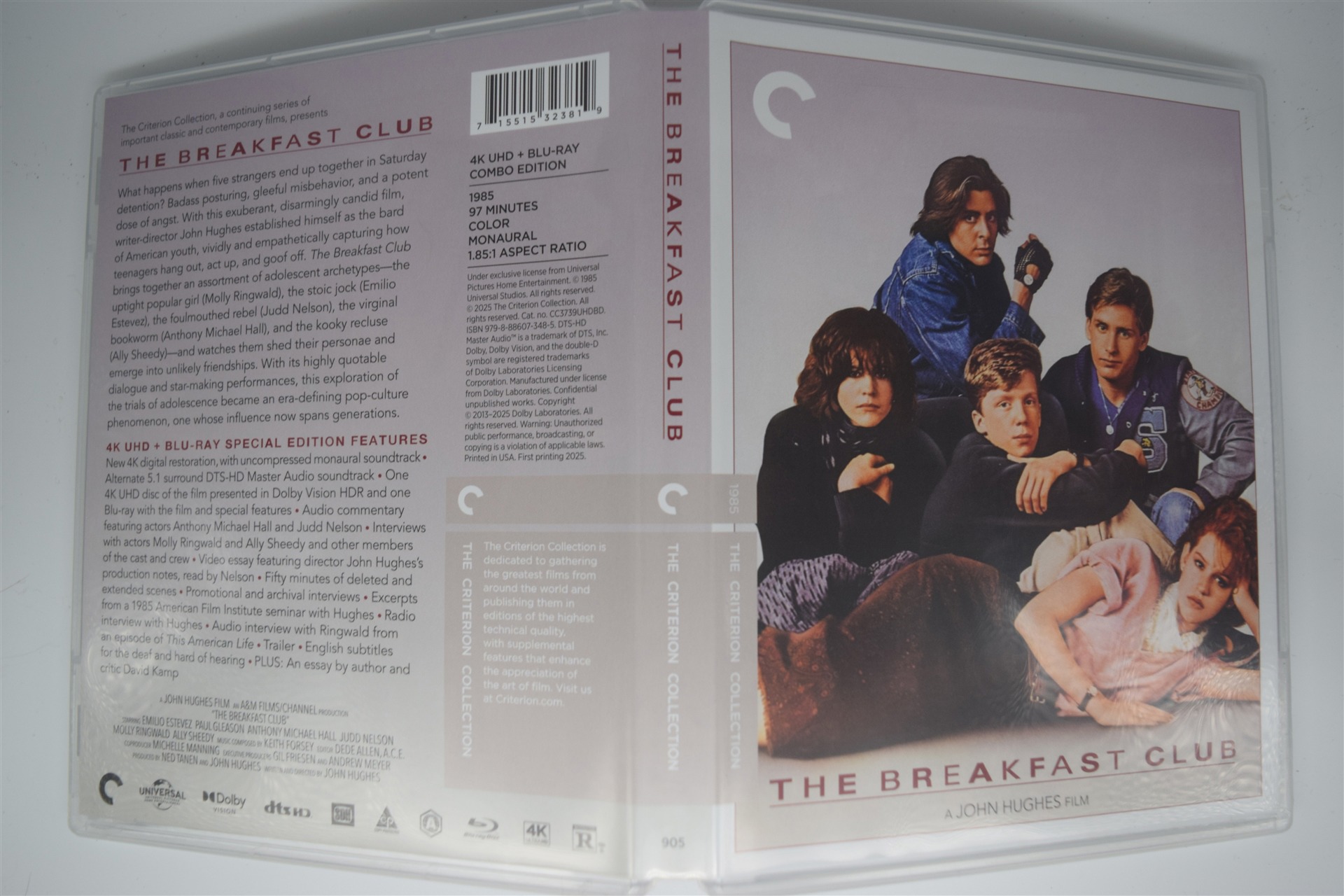 Screen capture from The Breakfast Club
