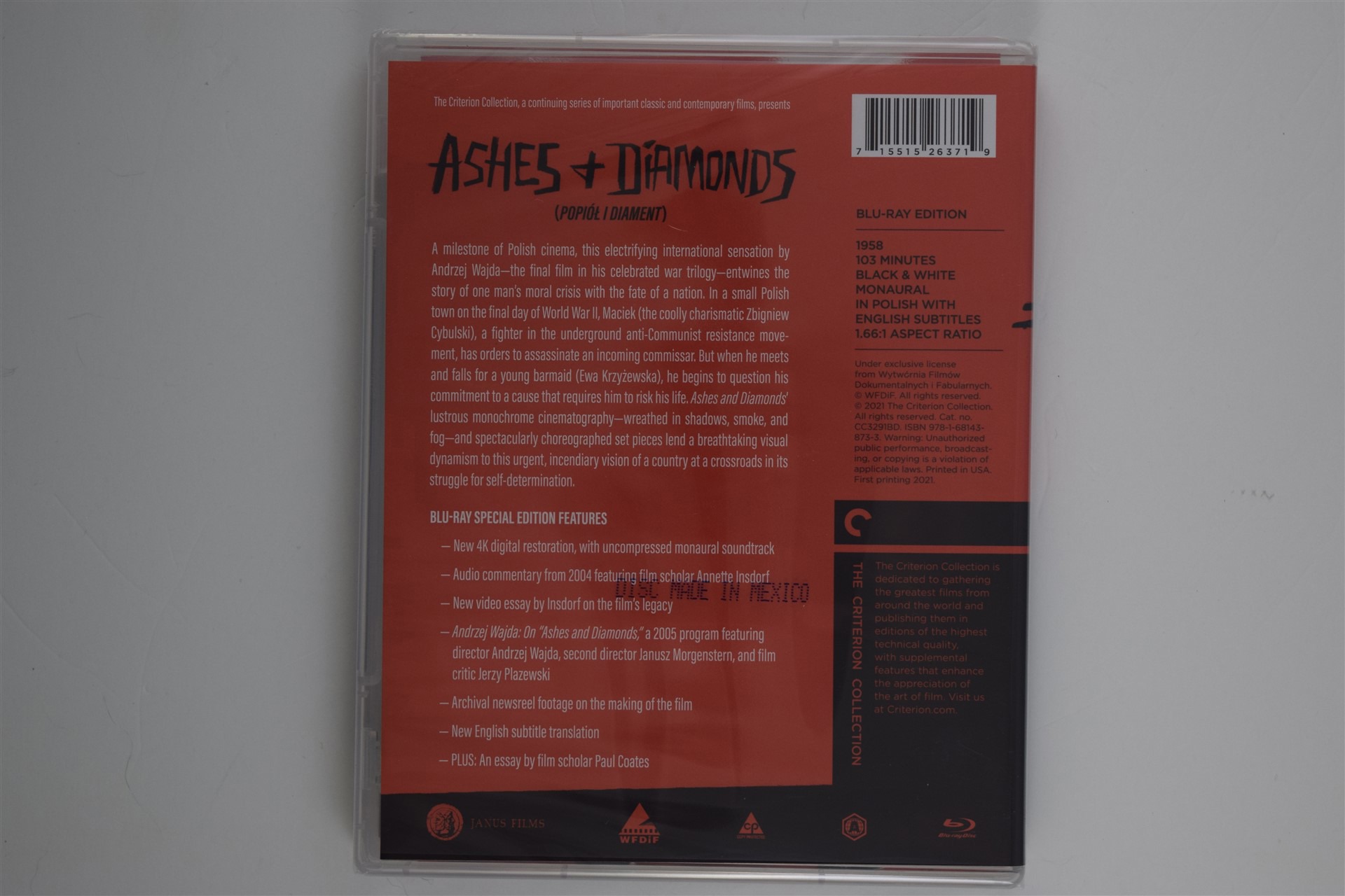 Screen capture from Ashes and Diamonds