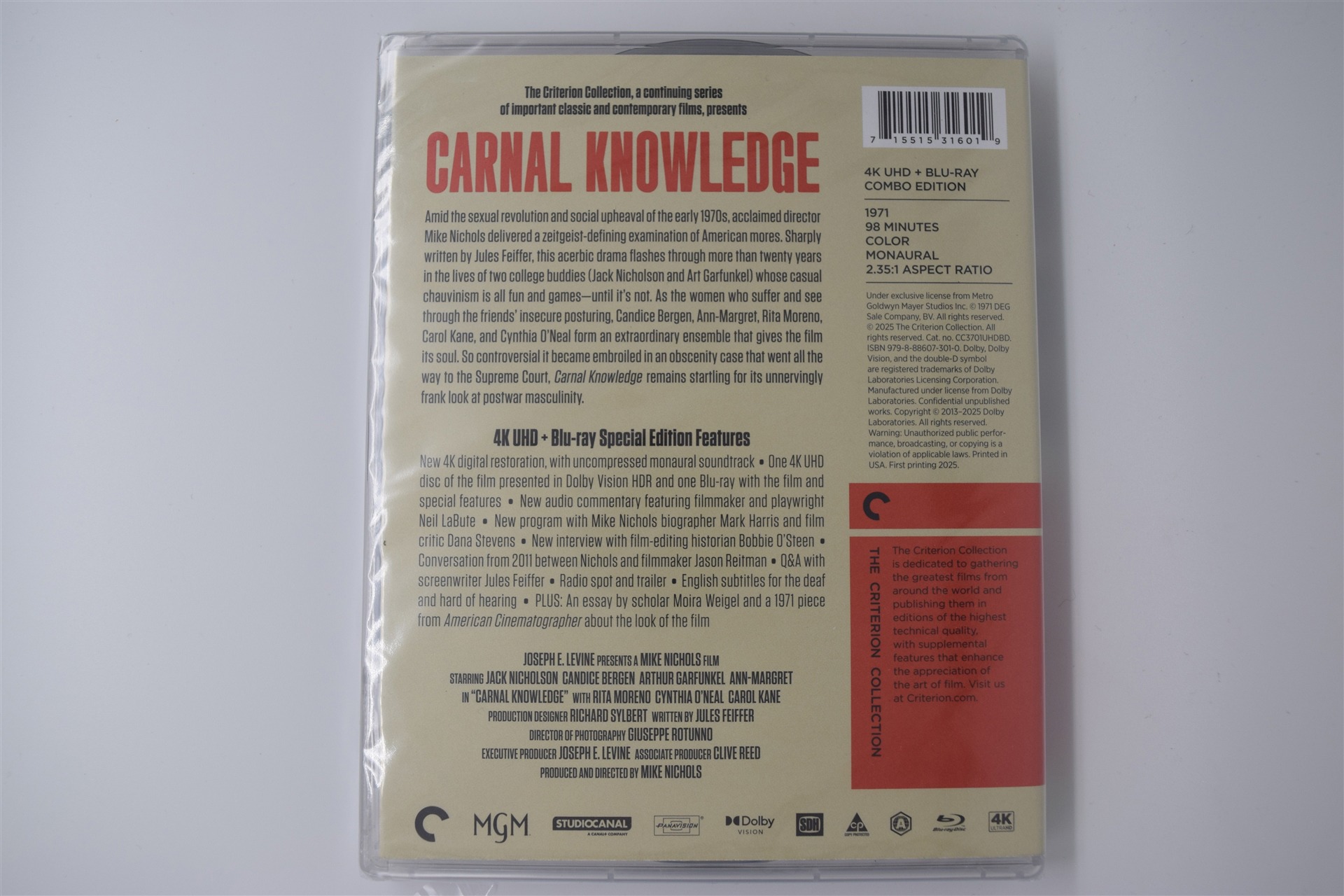 Screen capture from Carnal Knowledge