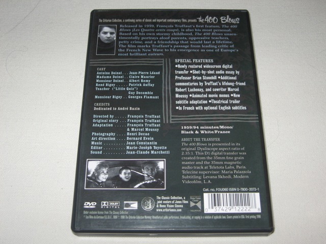 Screen capture from The 400 Blows