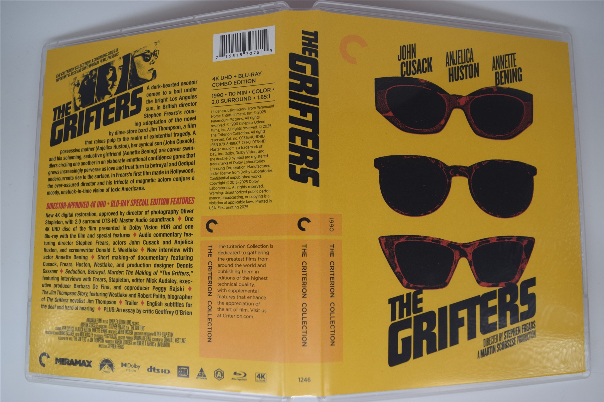 Screen capture from The Grifters