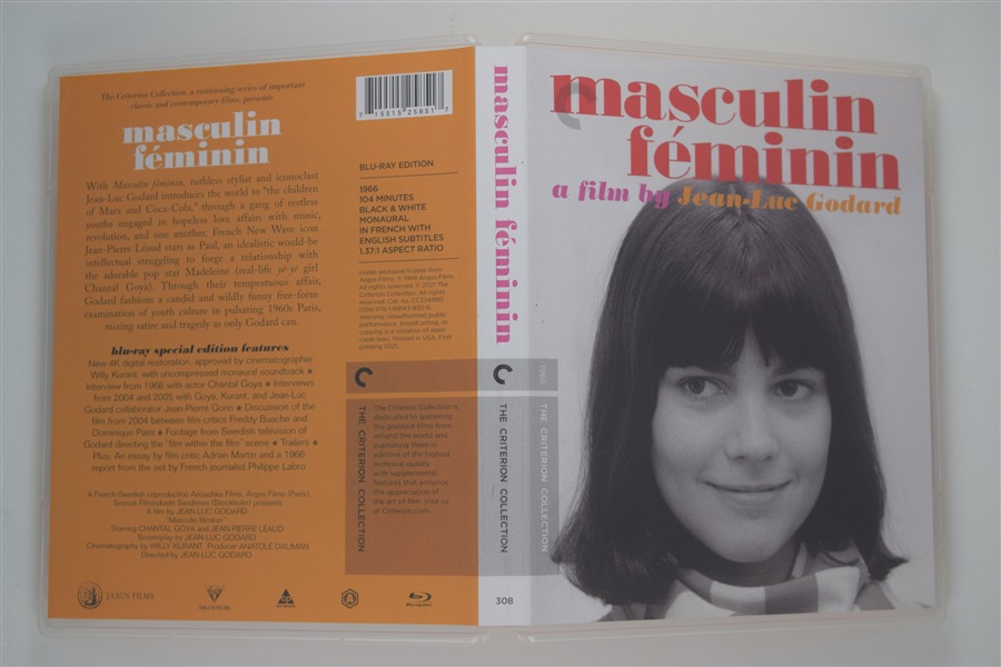 Screen capture from Masculin féminin