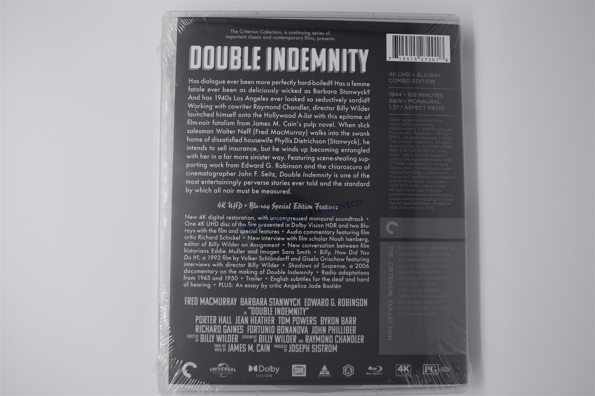 Screen capture from Double Indemnity