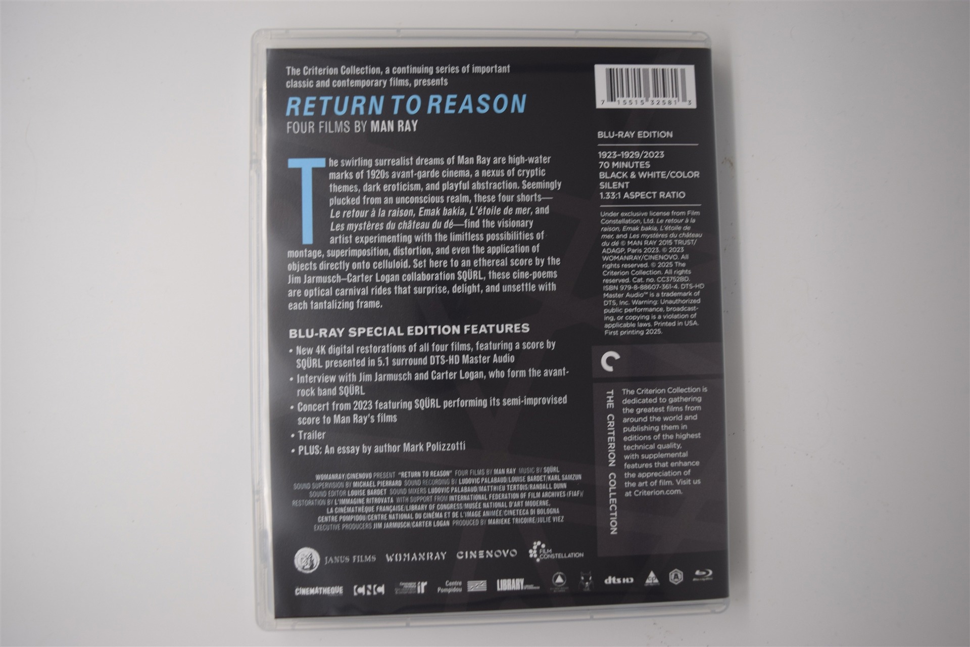 Screen capture from Return to Reason: Four Films by Man Ray