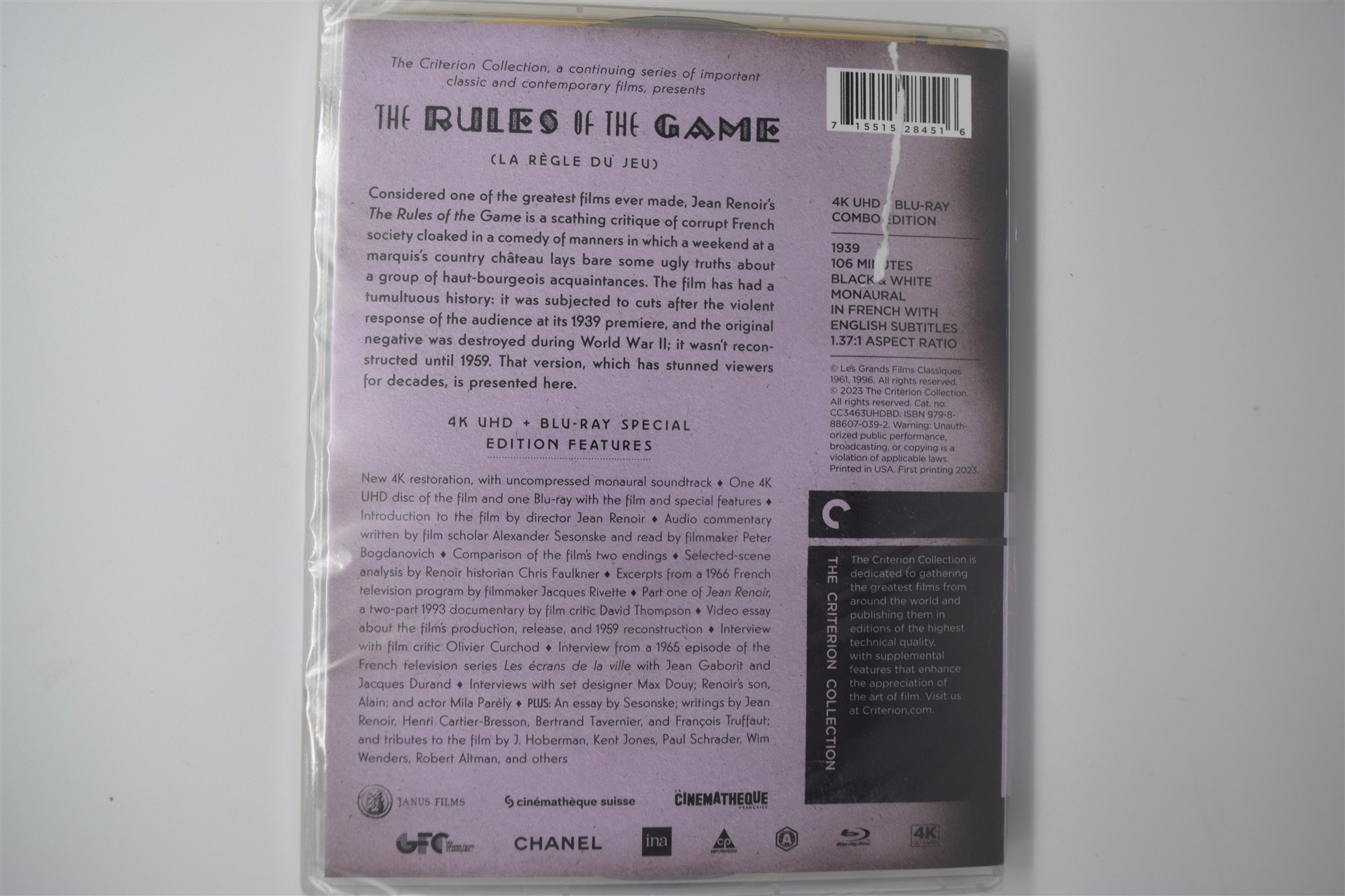 Screen capture from The Rules of the Game
