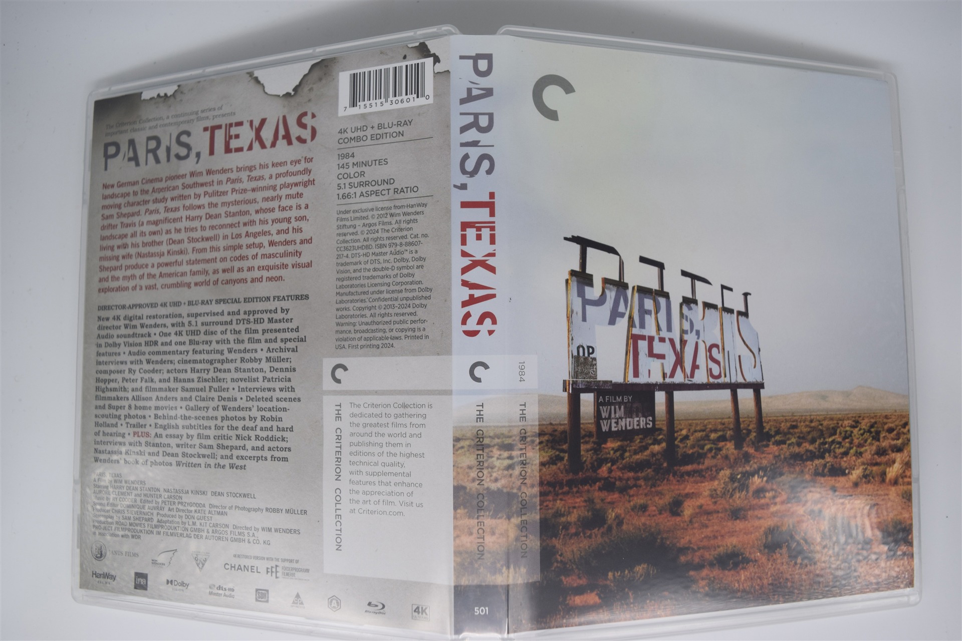 Screen capture from Paris, Texas