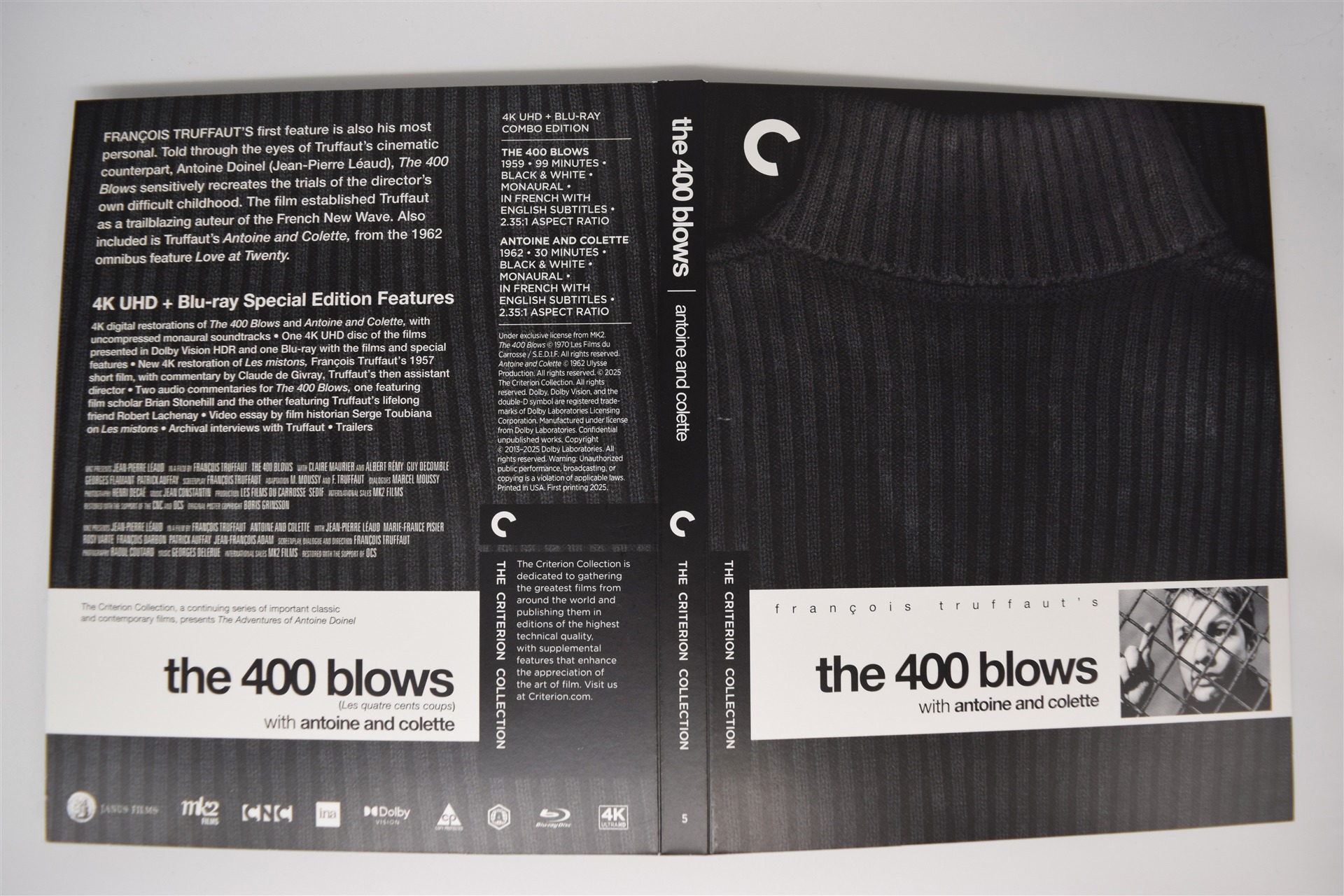 Screen capture from The 400 Blows with Antoine and Colette