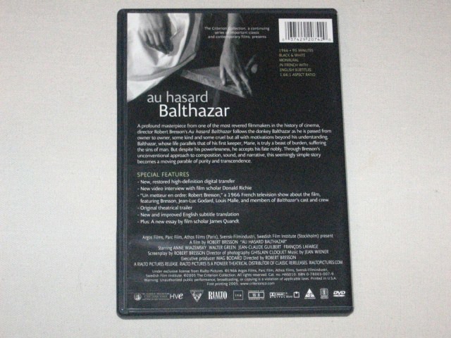 Screen capture from Au hasard Balthazar