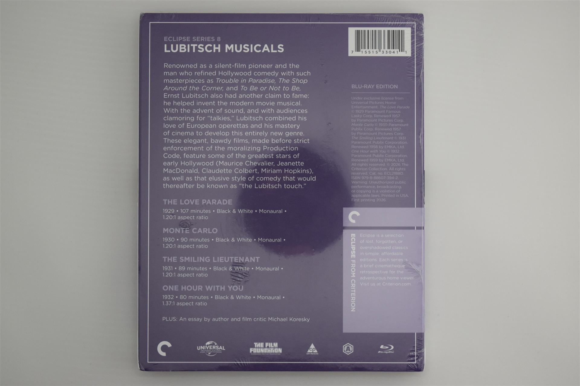 Screen capture from Eclipse Series 8: Lubitsch Musicals