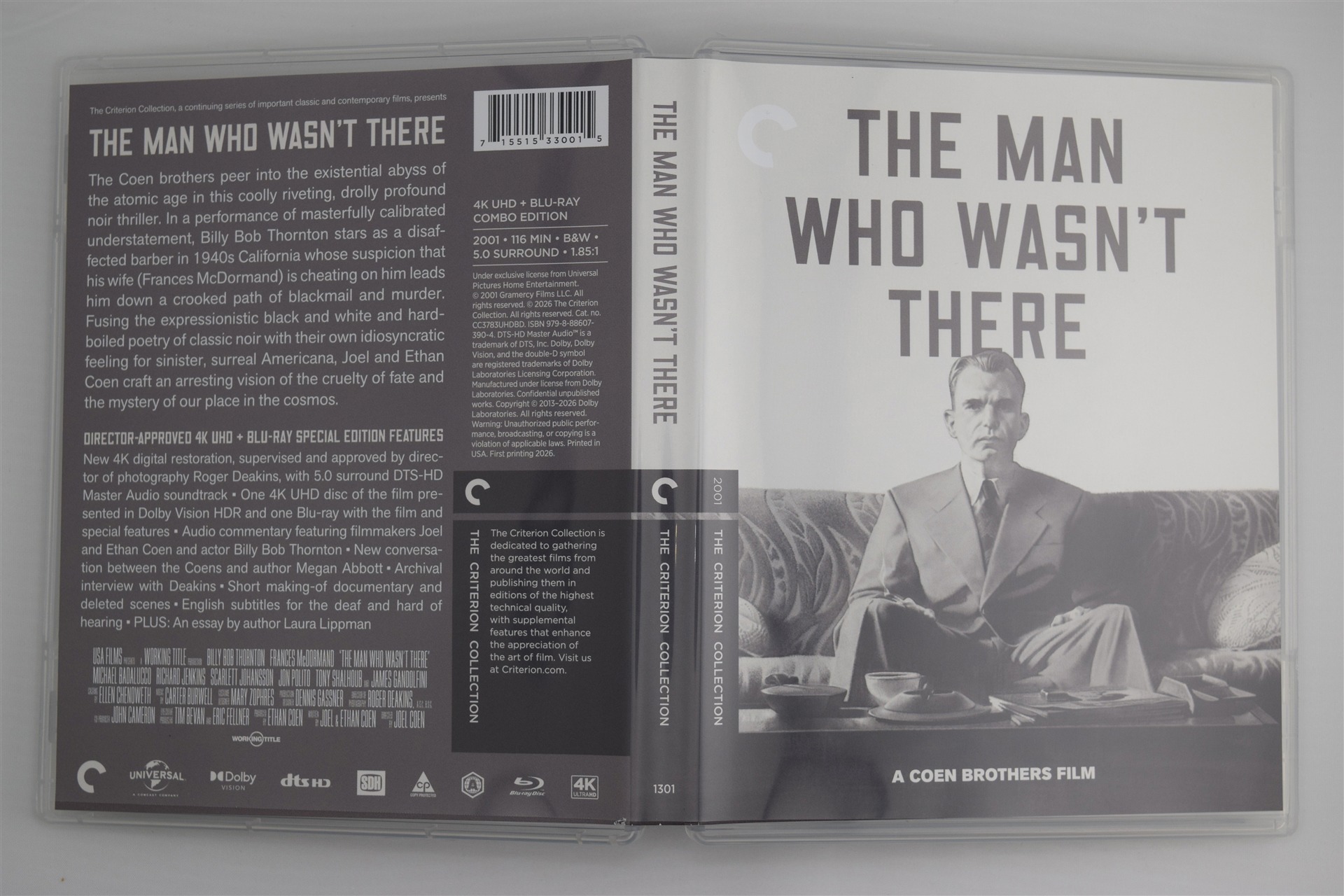 Screen capture from The Man Who Wasn't There