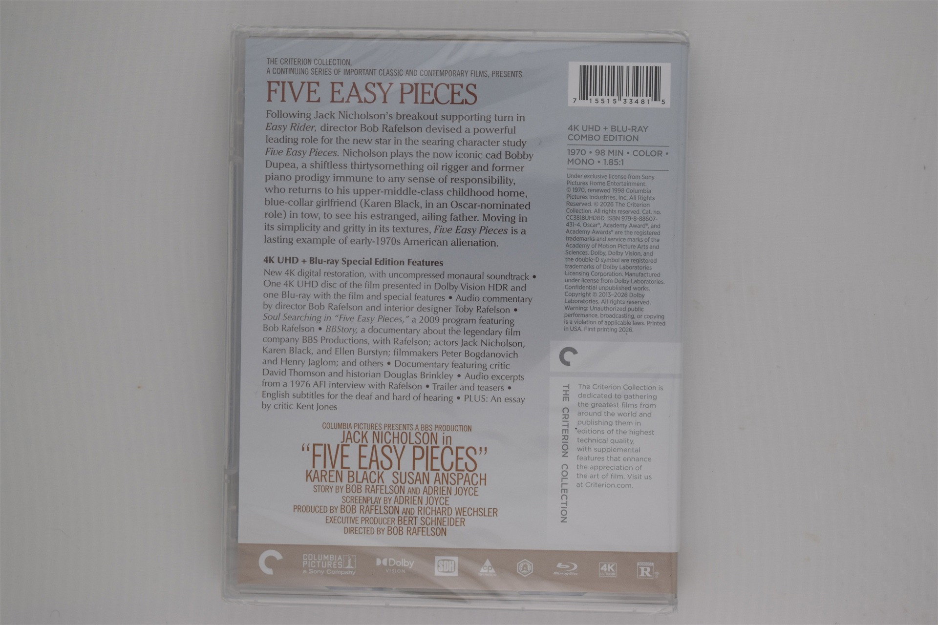 Screen capture from Five Easy Pieces