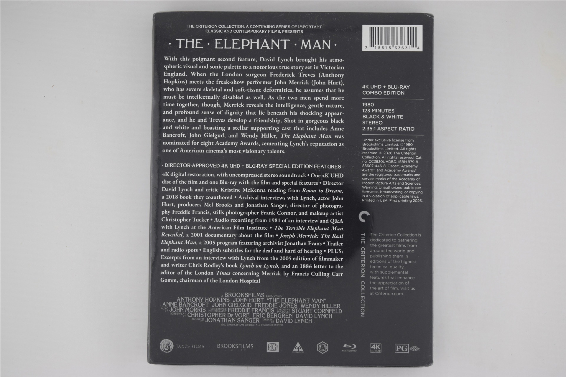 Screen capture from The Elephant Man