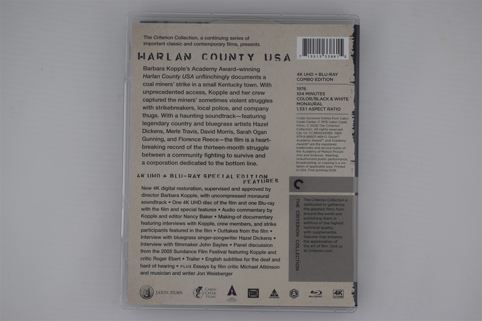 Screen capture from Harlan County USA