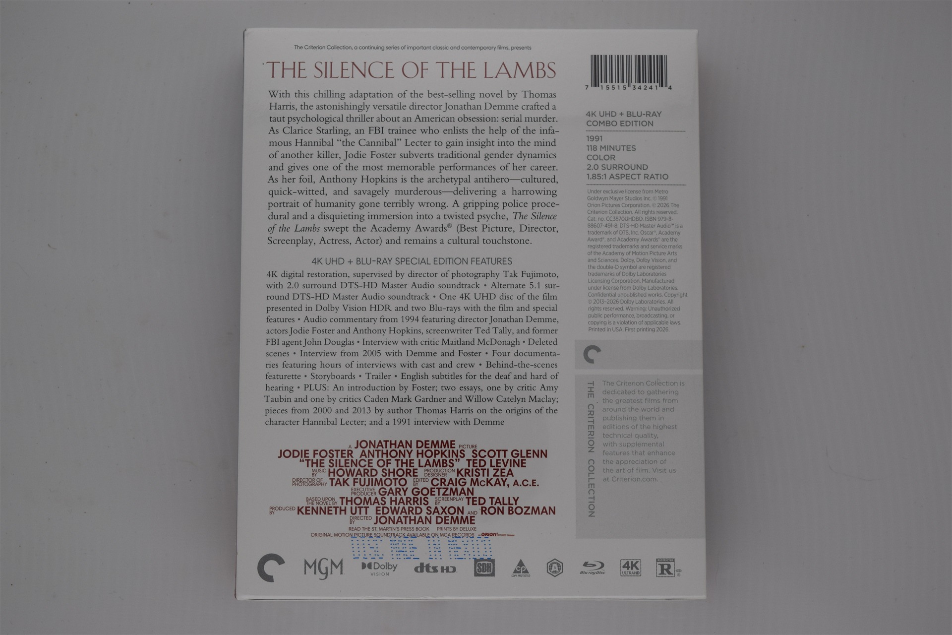 Screen capture from The Silence of the Lambs