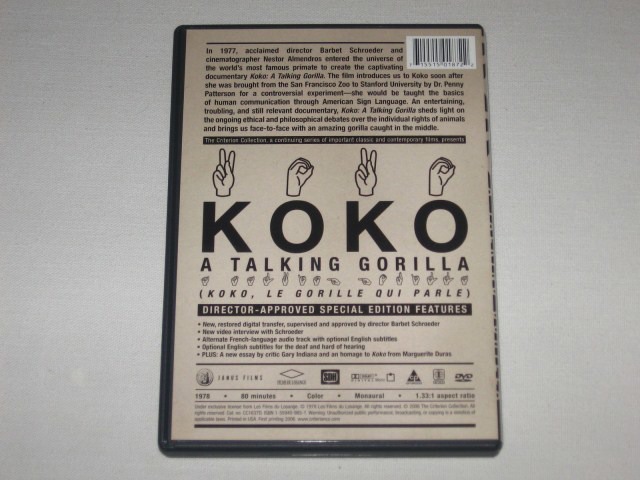 Screen capture from Koko: A Talking Gorilla