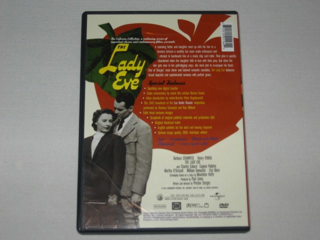 Screen capture from The Lady Eve