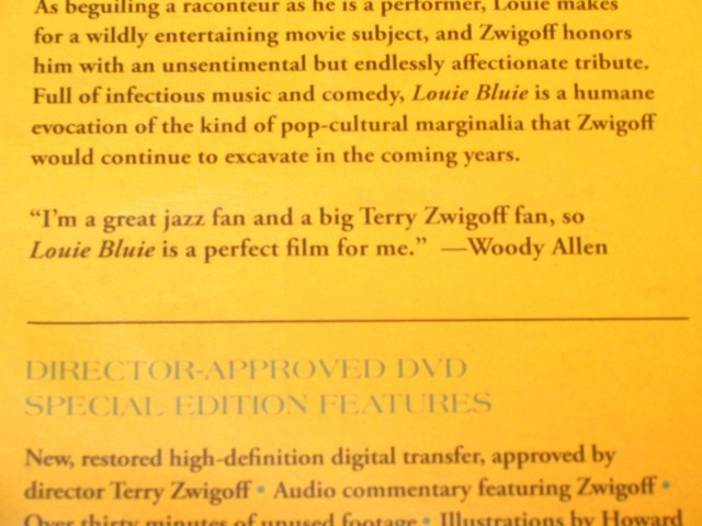 Screen capture from Louie Bluie