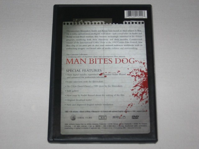 Screen capture from Man Bites Dog