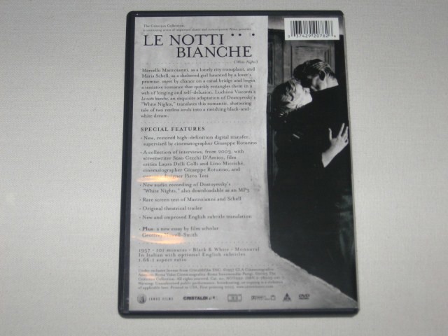 Screen capture from Le notti bianche