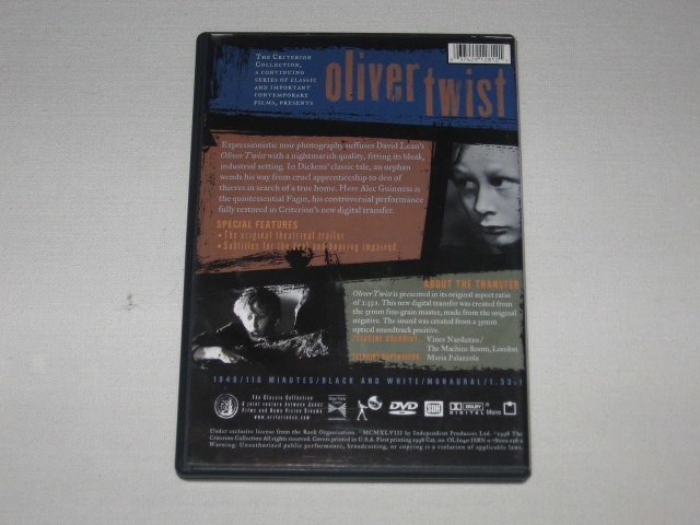 Screen capture from Oliver Twist
