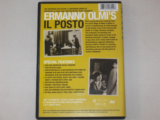 Screen capture from Il Posto