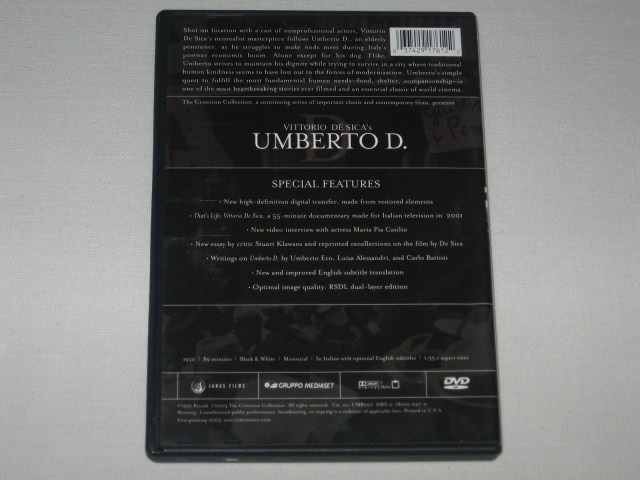 Screen capture from Umberto D.