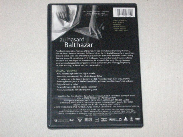 Packaging photo for Au hasard Balthazar