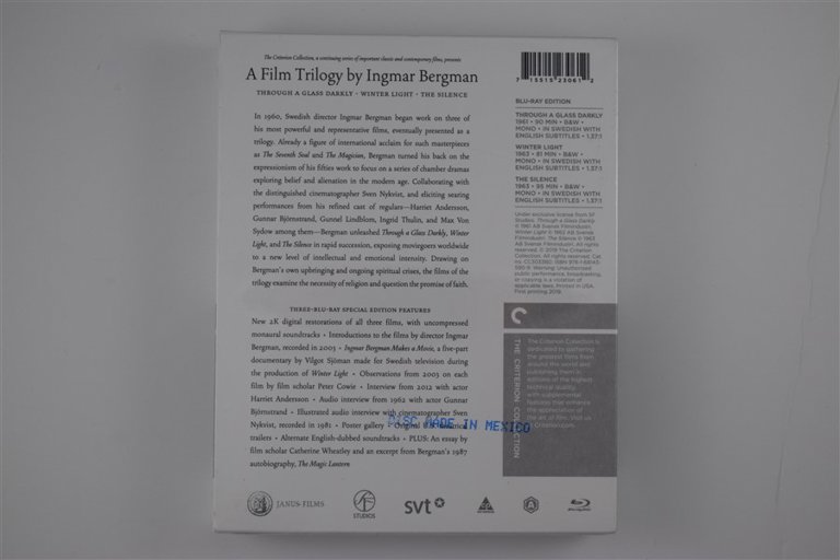 Packaging photo for A Film Trilogy by Ingmar Bergman